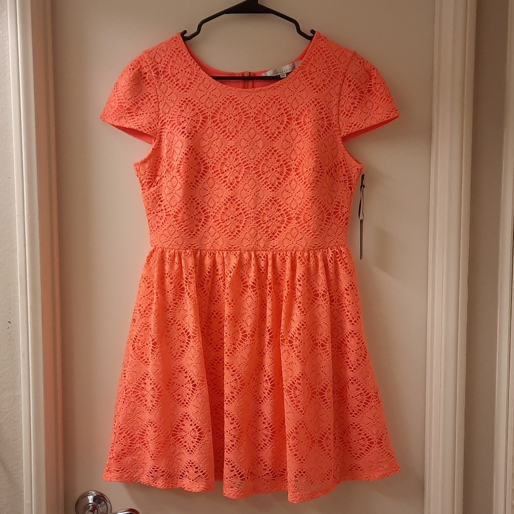 NWT, Revolve Lovers + Friends Voulez Vous Coral Lace Dress